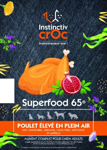 Croquettes Superfood - Poulet élevé en plein air - Instinctiv crOc