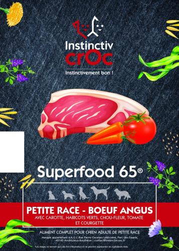 Croquettes Superfood pour chien de petite race - Boeuf Angus - Instinctiv crOc en sac de 2kg