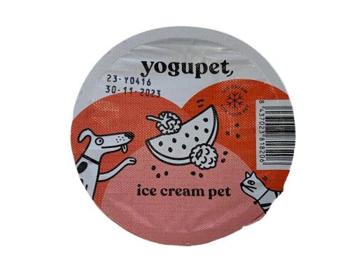 crème glacée à surgeler, pour chiens ou chats - RED ICE CREAM: Parfum Pastèque/Framboise/Mûre/Betterave